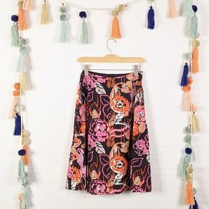 Pink Tartan Floral Skirt